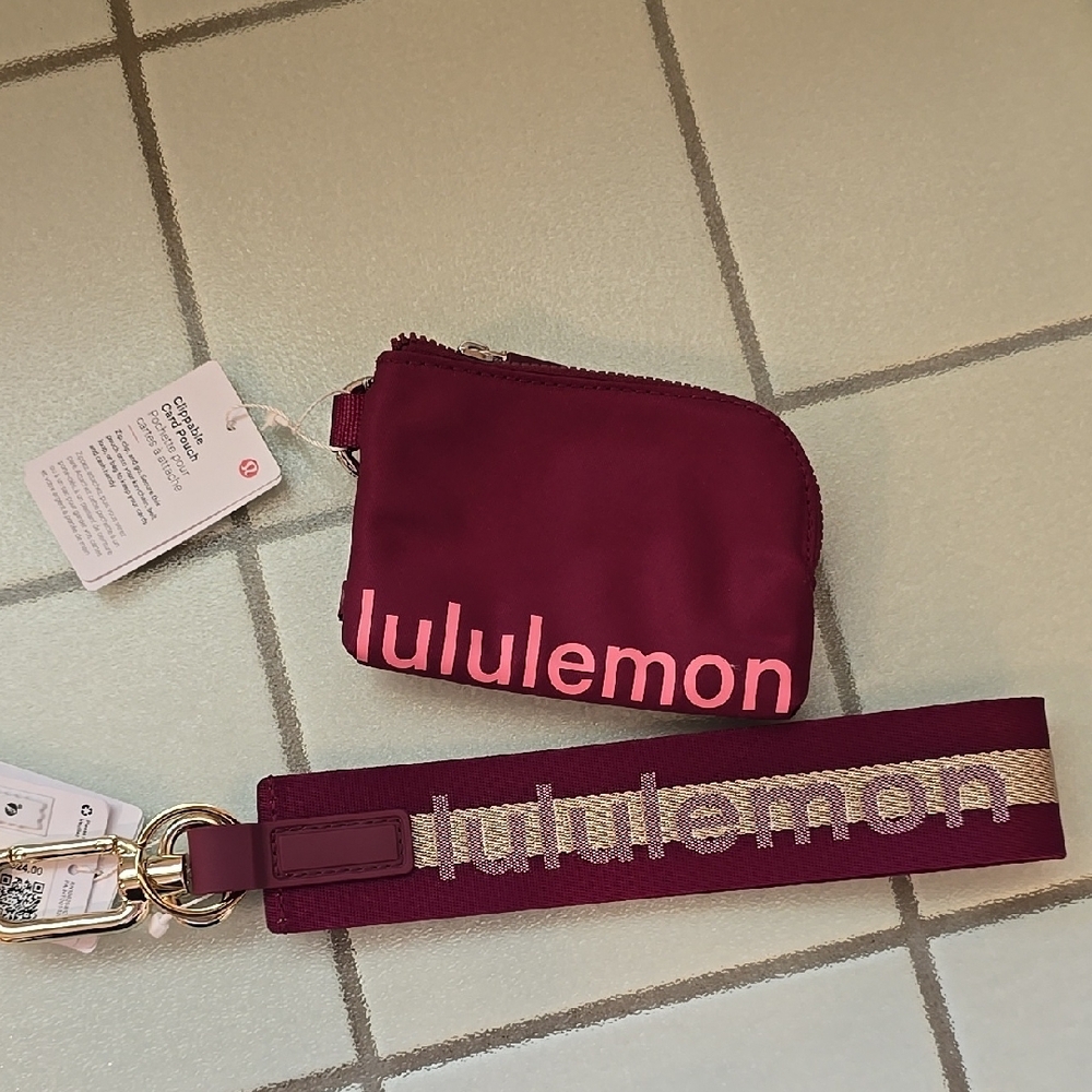 NWT Lululemon athletica Burgundy Bag with Strap